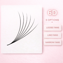Premium 6D Promade Fans (500 Fans): Soft, Dark Finish with Sharp Pointy Base