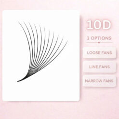 Premium 10D Promade Fans (500 Fans): Soft, Dark Finish with Sharp Pointy Base
