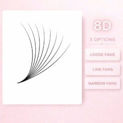 Premium 8D Promade Fans (500 Fans): Soft, Dark Finish with Sharp Pointy Base