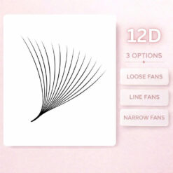 Premium 12D Promade Fans (500 Fans): Soft, Dark Finish with Sharp Pointy Base
