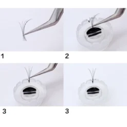 Professional 2-in-1 Eyelash Fan Making & Glue Cups (100 pcs)